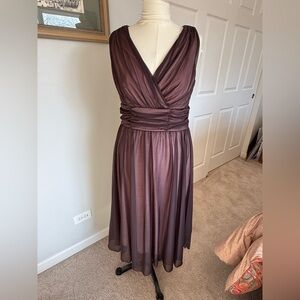 CONNECTED APPAREL Brown semi-formal dress